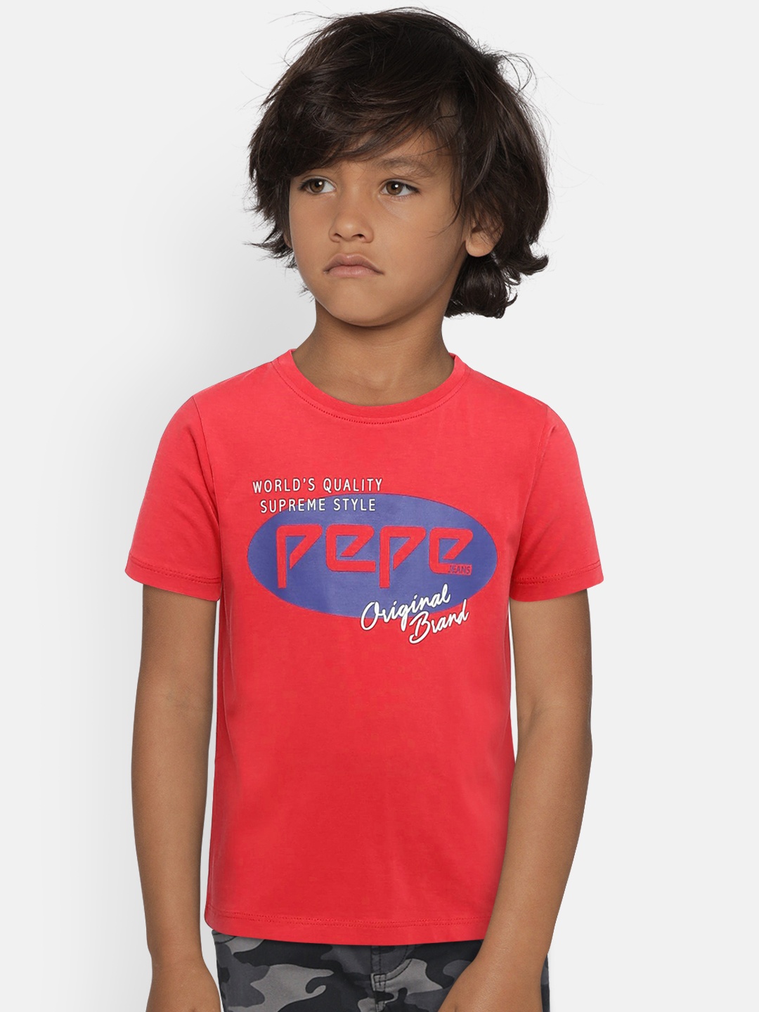 

Pepe Jeans Boys Red Printed Round Neck T-shirt