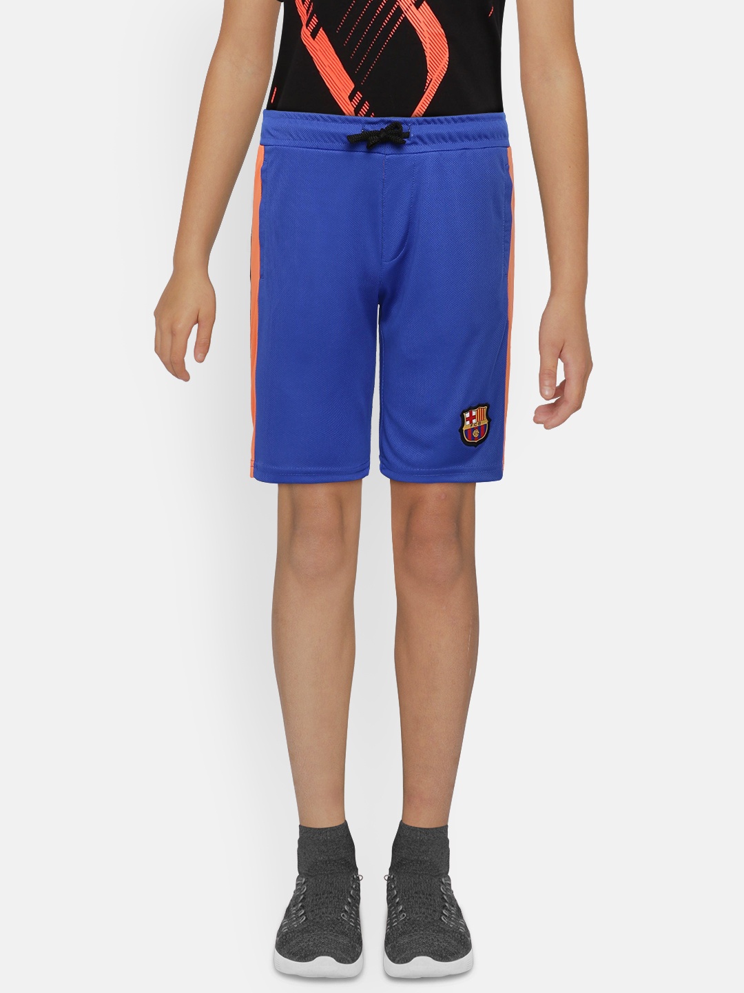 

FC Barcelona Boys Blue Solid Sports Shorts