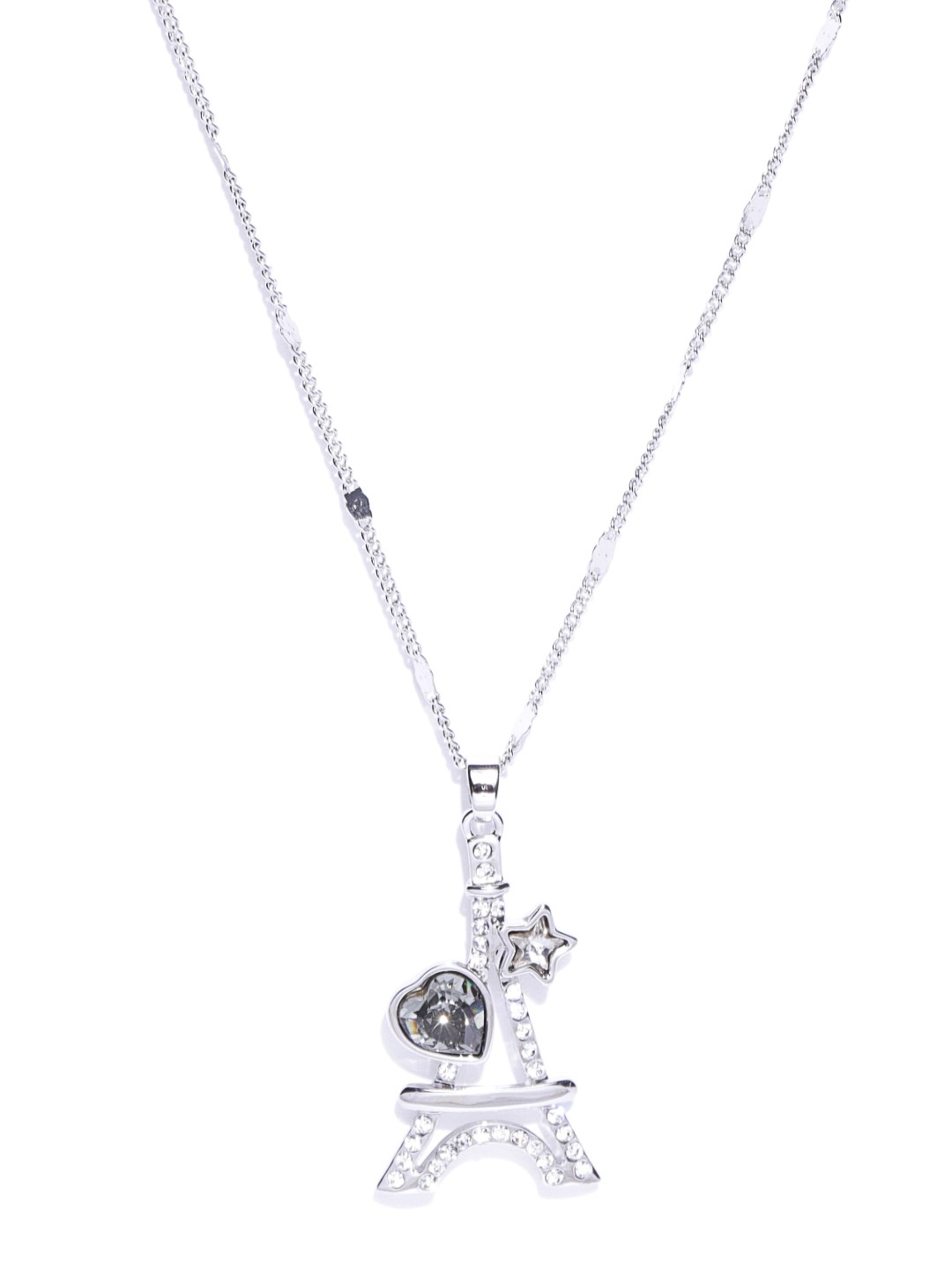 

Jewels Galaxy Rhodium-Plated Pendant with Crystals From Swarovski & Chain, Silver