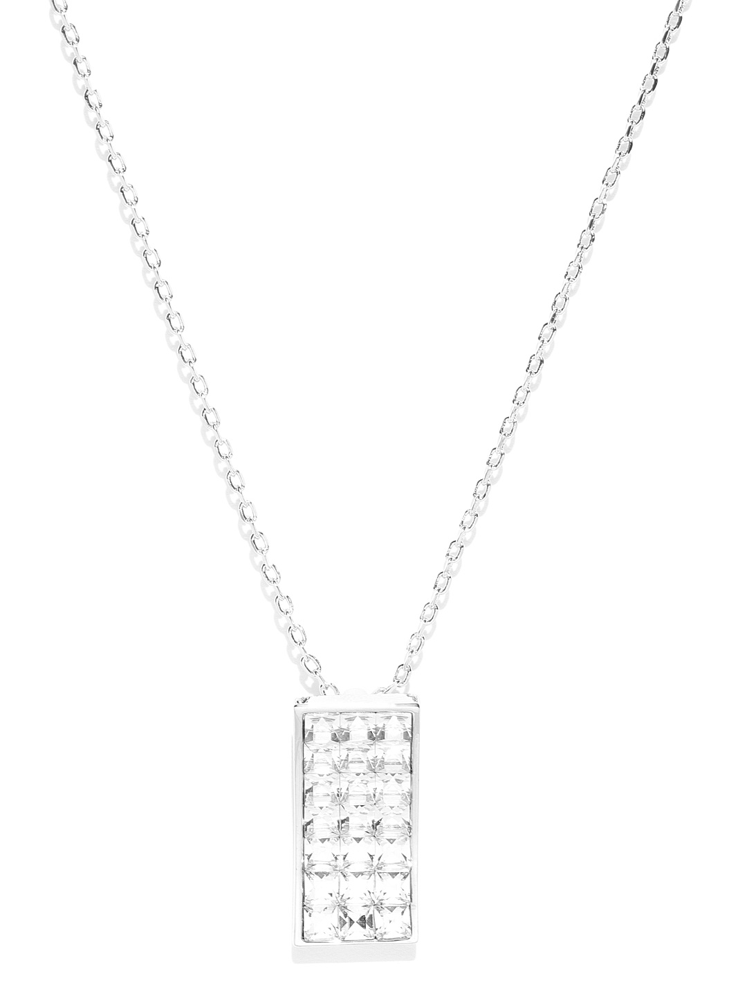 

Jewels Galaxy Rhodium-Plated Pendant with Crystals From Swarovski & Chain, Silver