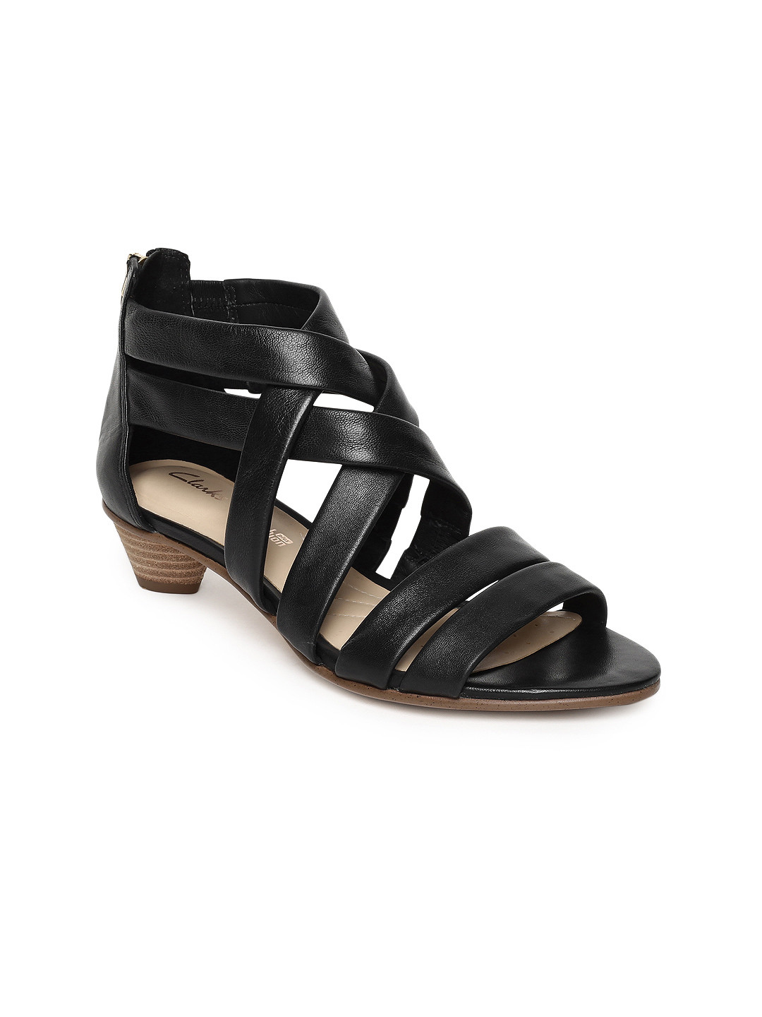 

Clarks Women Black Leather Sandals