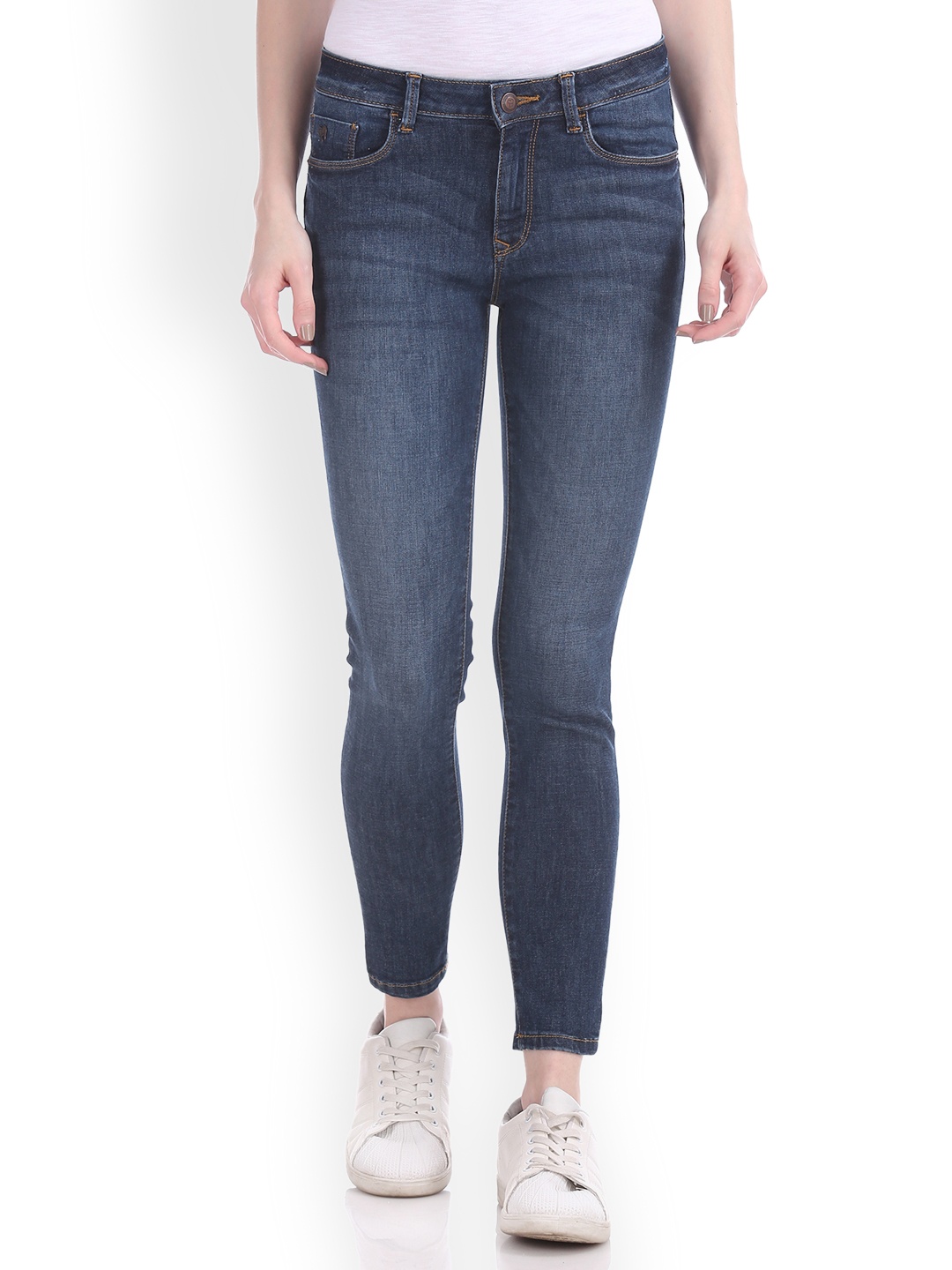 

Flying Machine Women Blue Super Skinny Fit Mid-Rise Clean Look Stretchable Jeans