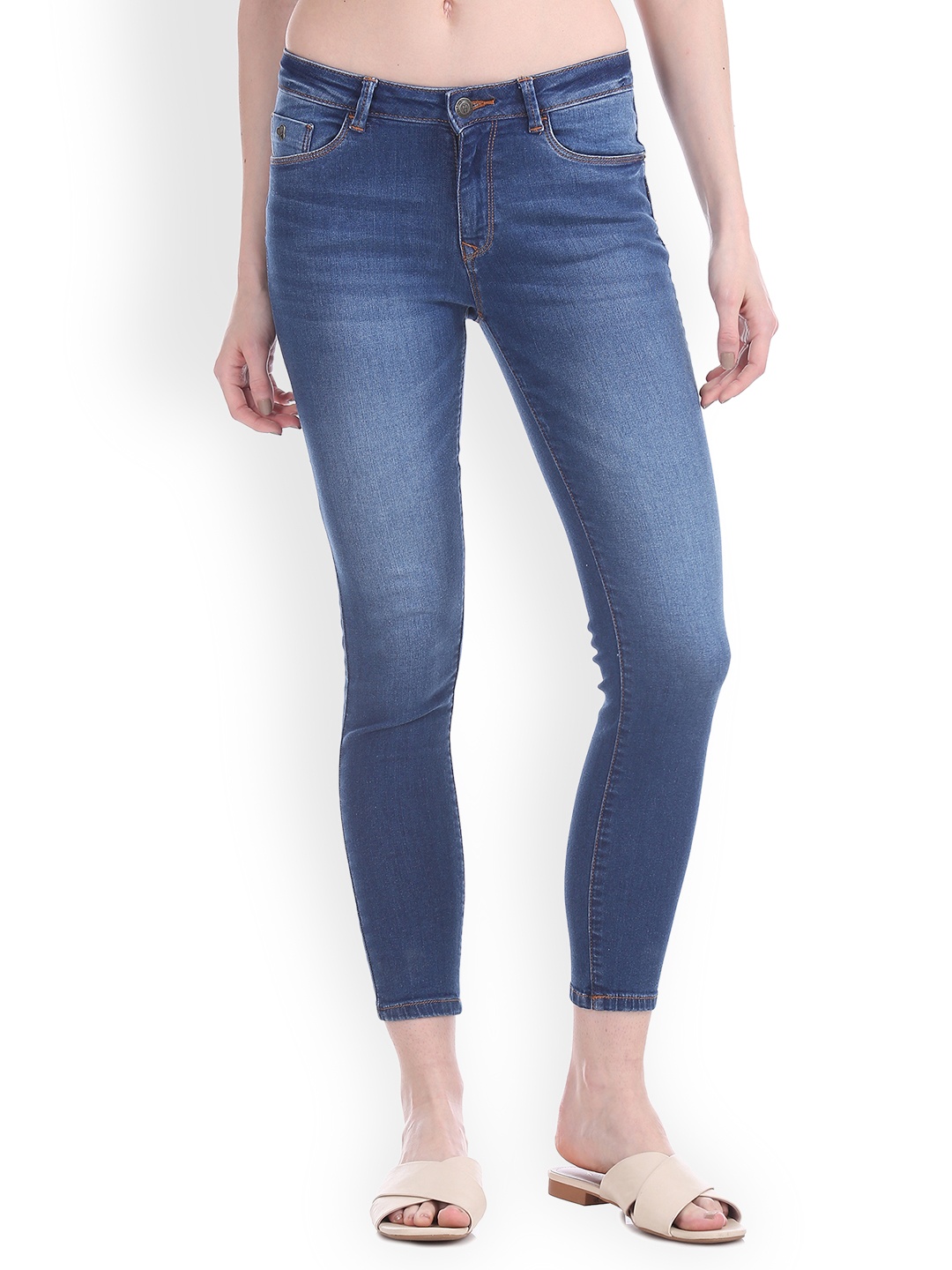 

Flying Machine Women Blue Super Skinny Fit Mid-Rise Clean Look Stretchable Jeans