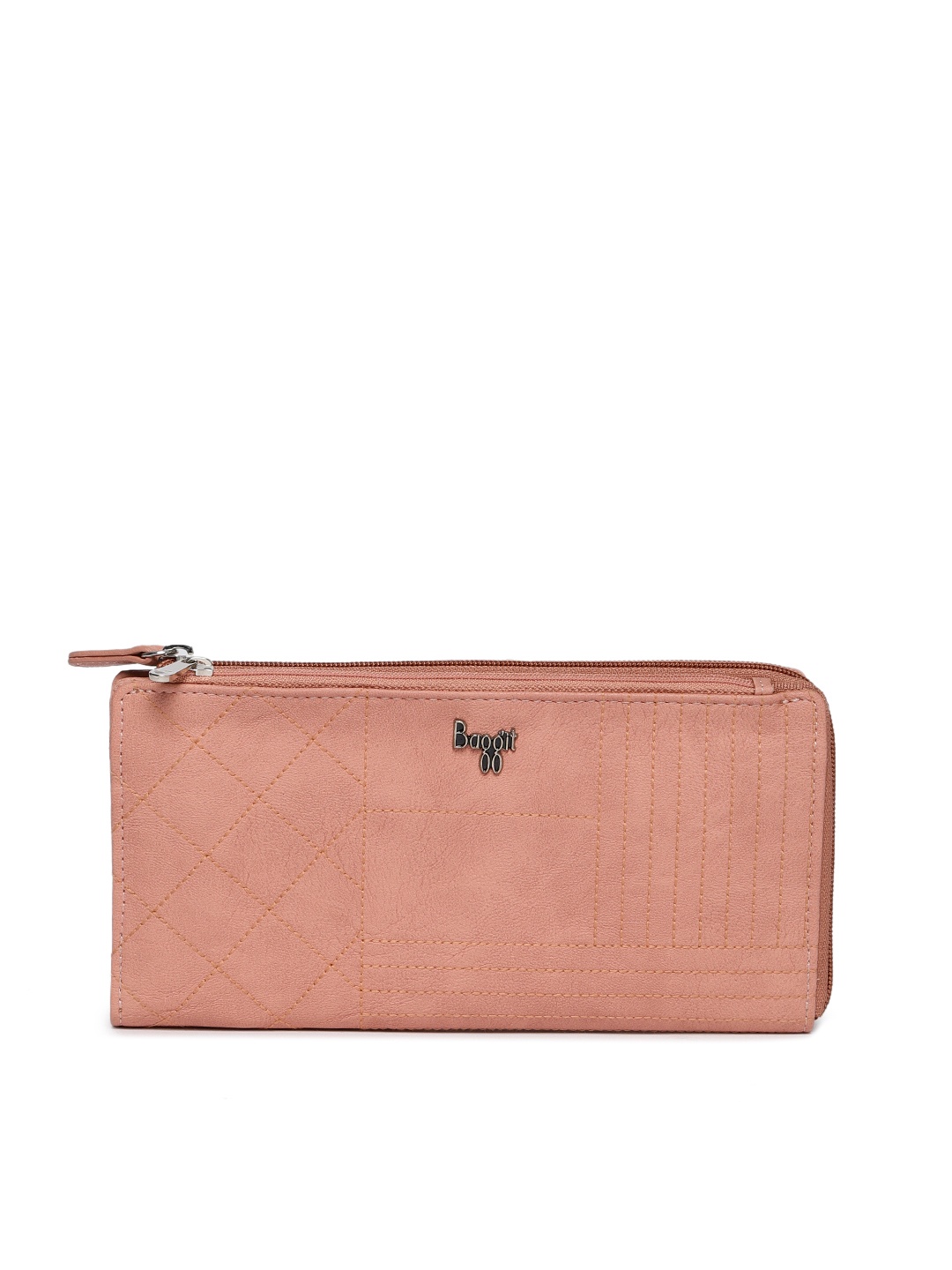 

Baggit Women Pink Solid Zip Around Wallet
