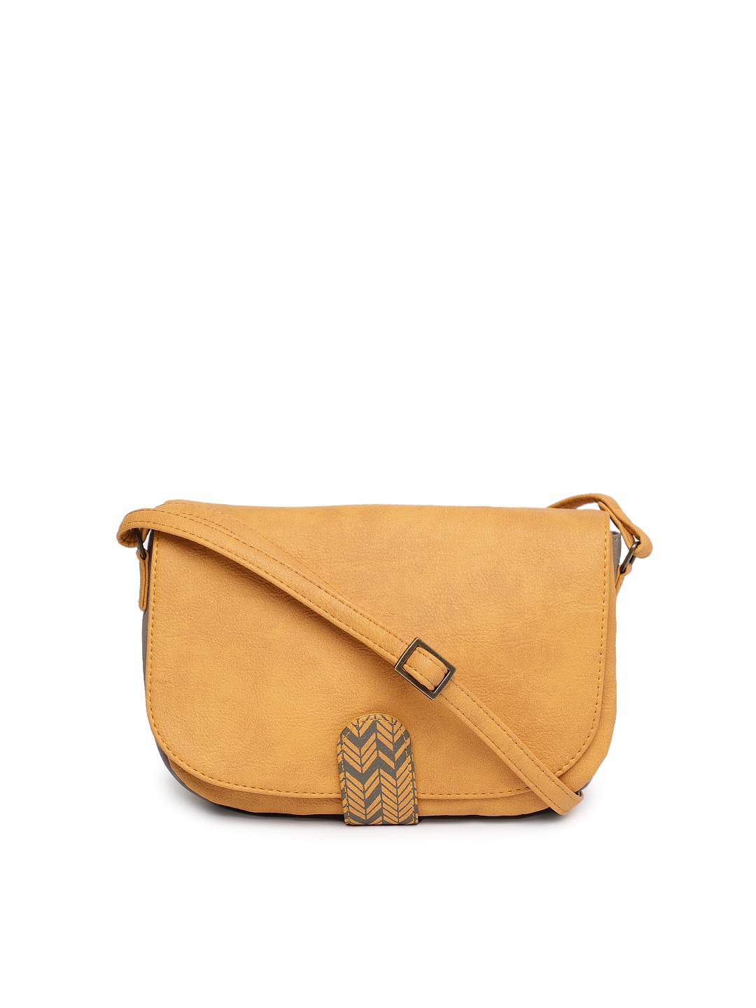 

Baggit Mustard Yellow Solid Sling Bag