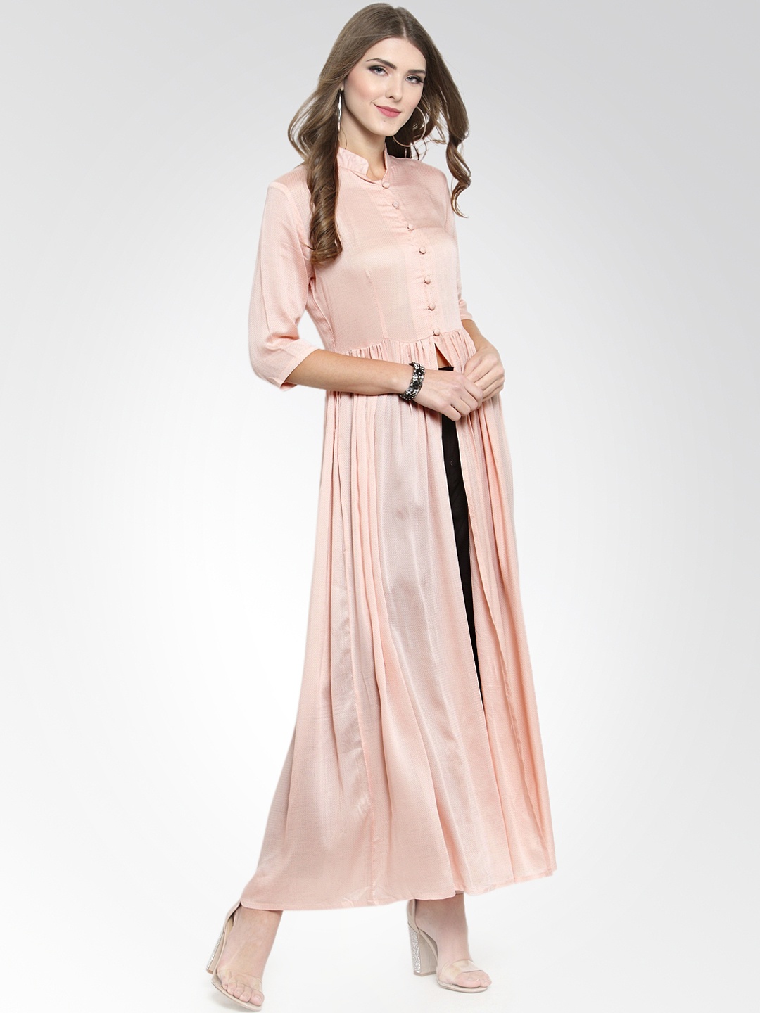 

Sera Women Nude-Coloured Solid A-Line Kurta