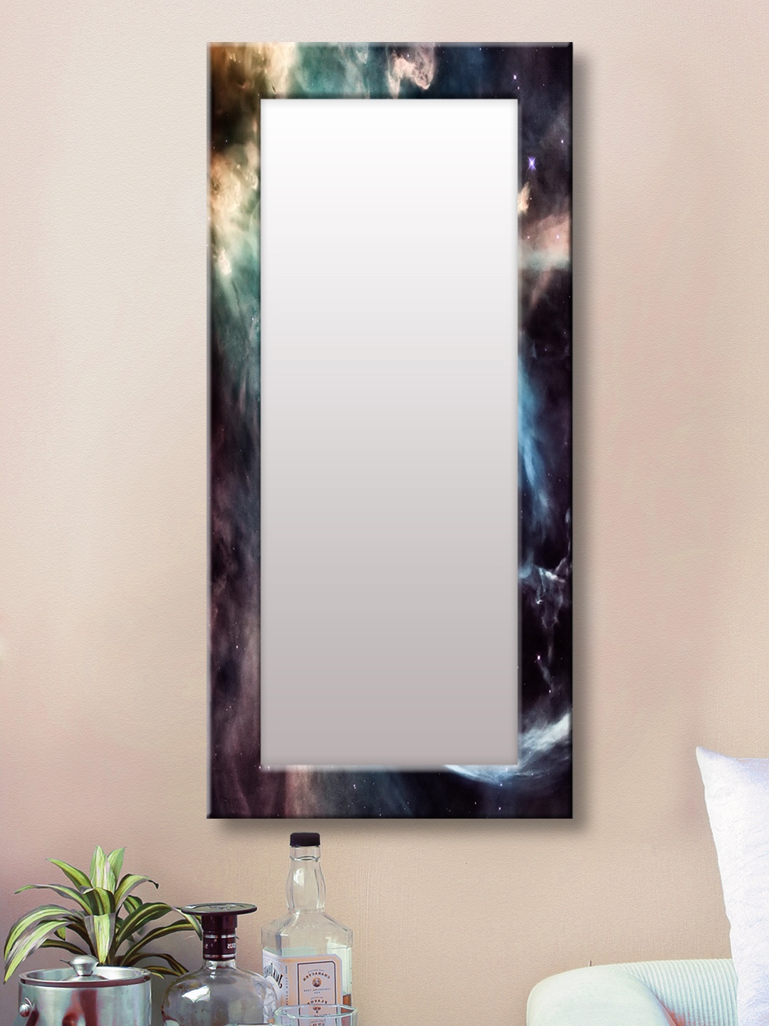 

999Store Blue Framed Wall Mirror