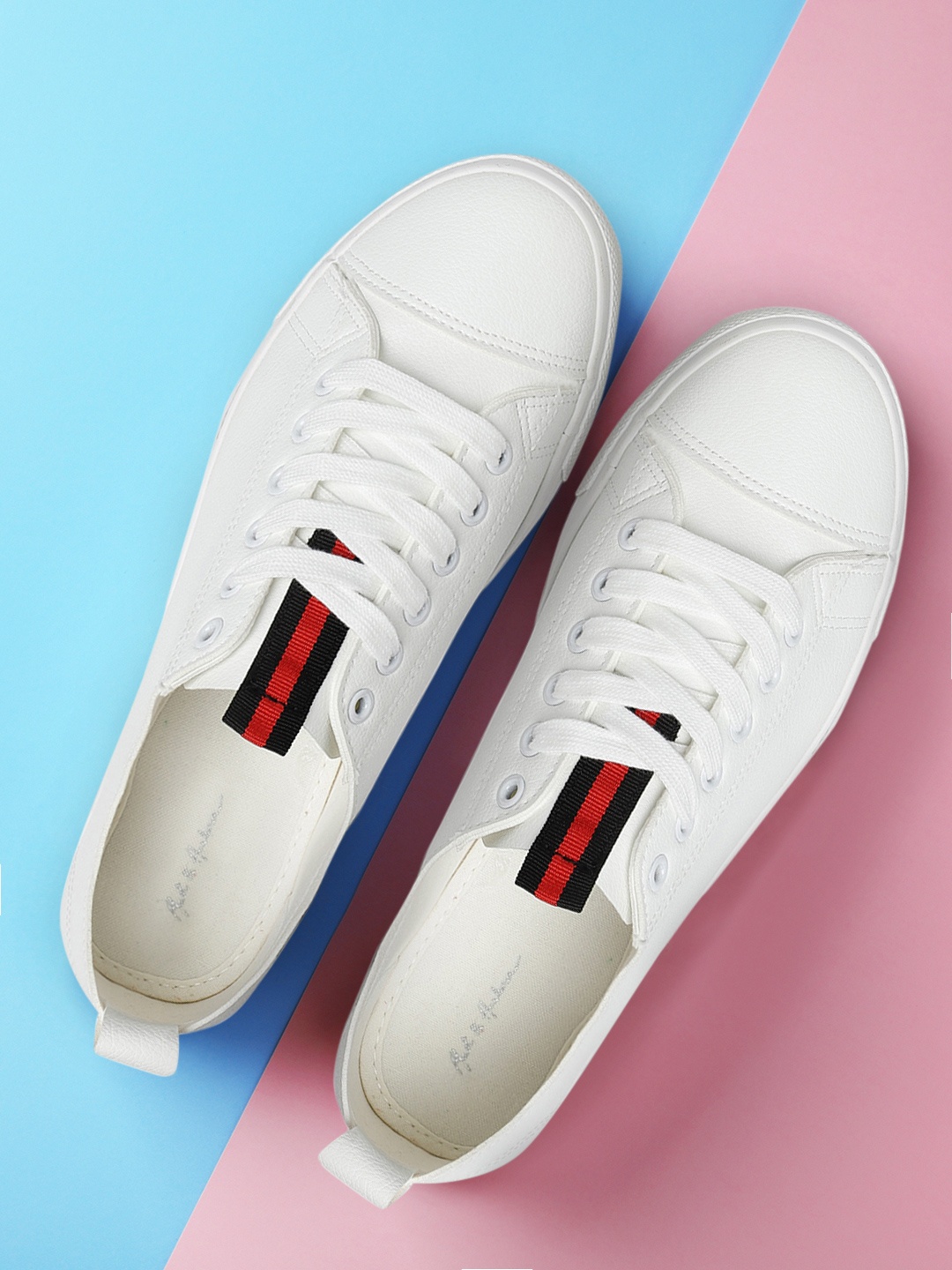 

Mast & Harbour Women White Solid Sneakers