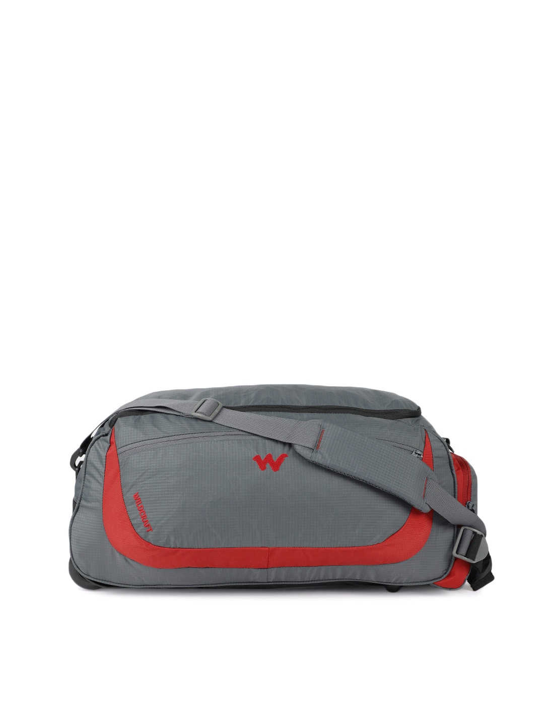 

Wildcraft Unisex Red & Grey Rover Trolley Duffel Bag