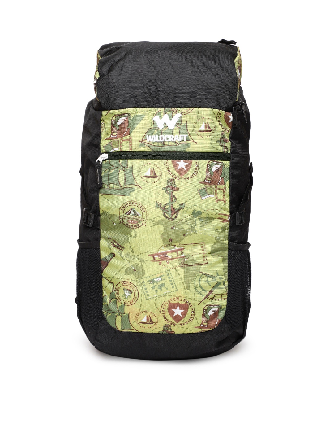 

Wildcraft Unisex Olive Green & Black Printed MT RK Rucksack