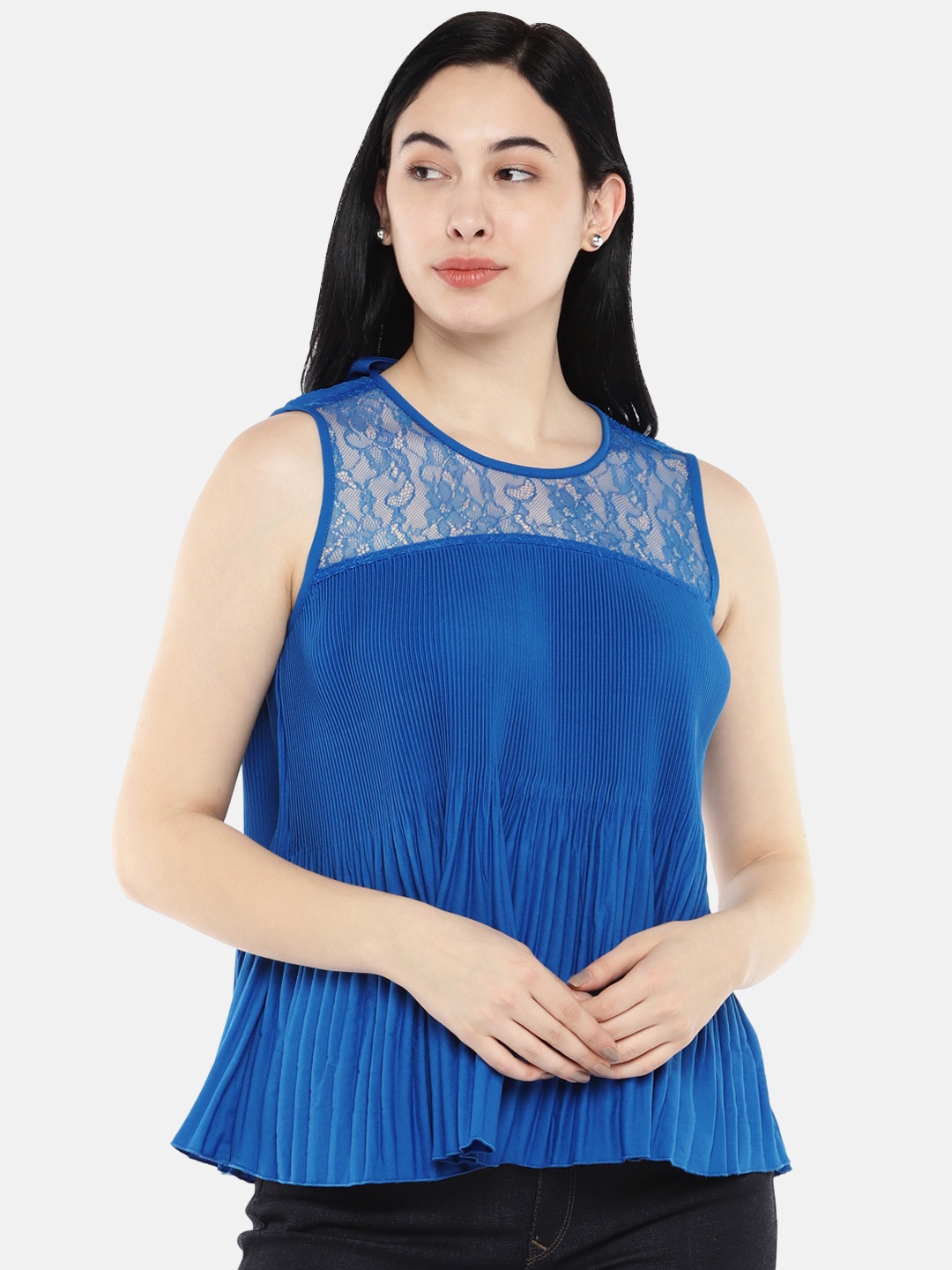 

Vero Moda Women Blue Solid Top