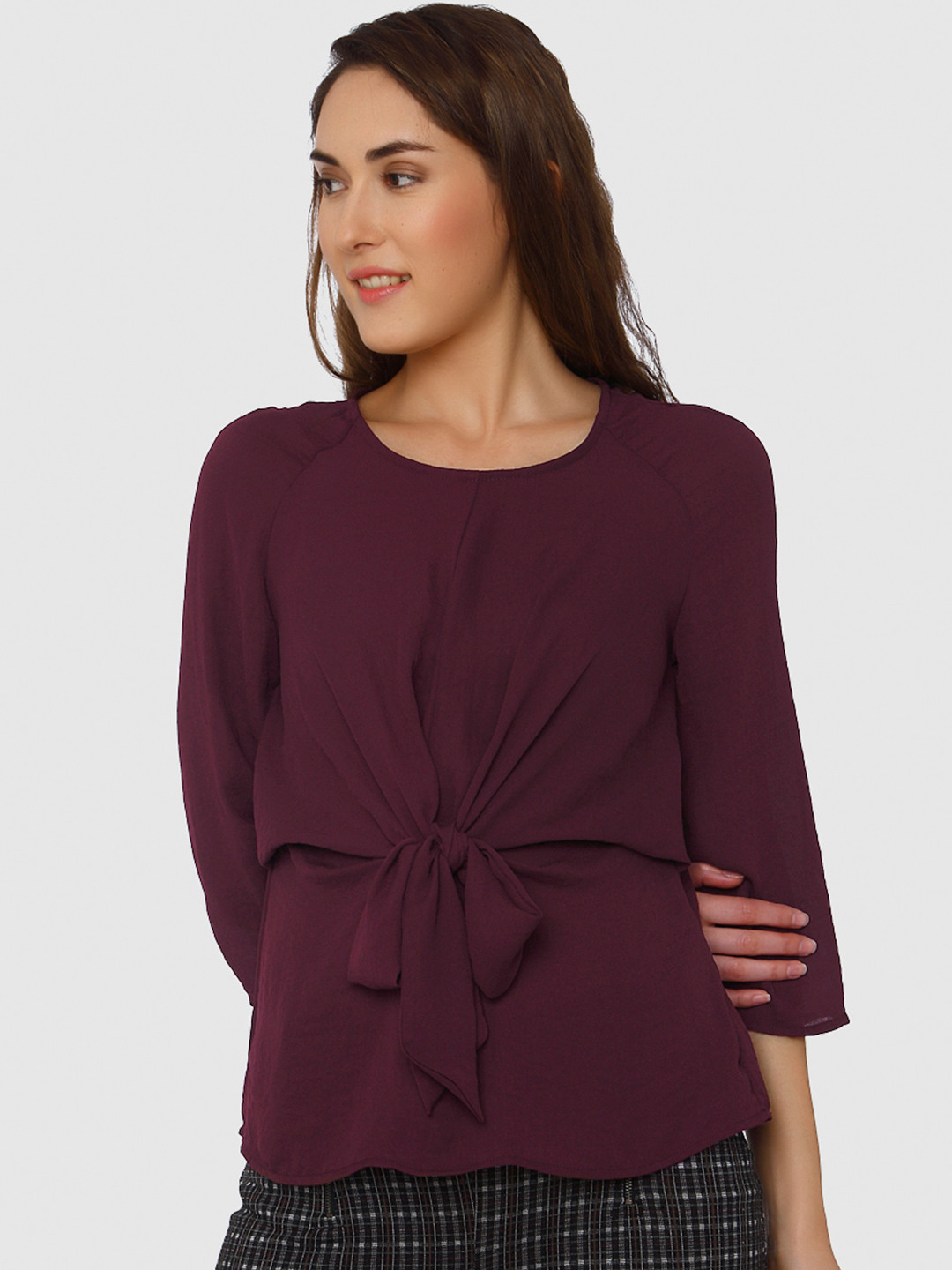 

Vero Moda Women Purple Solid RegularTop