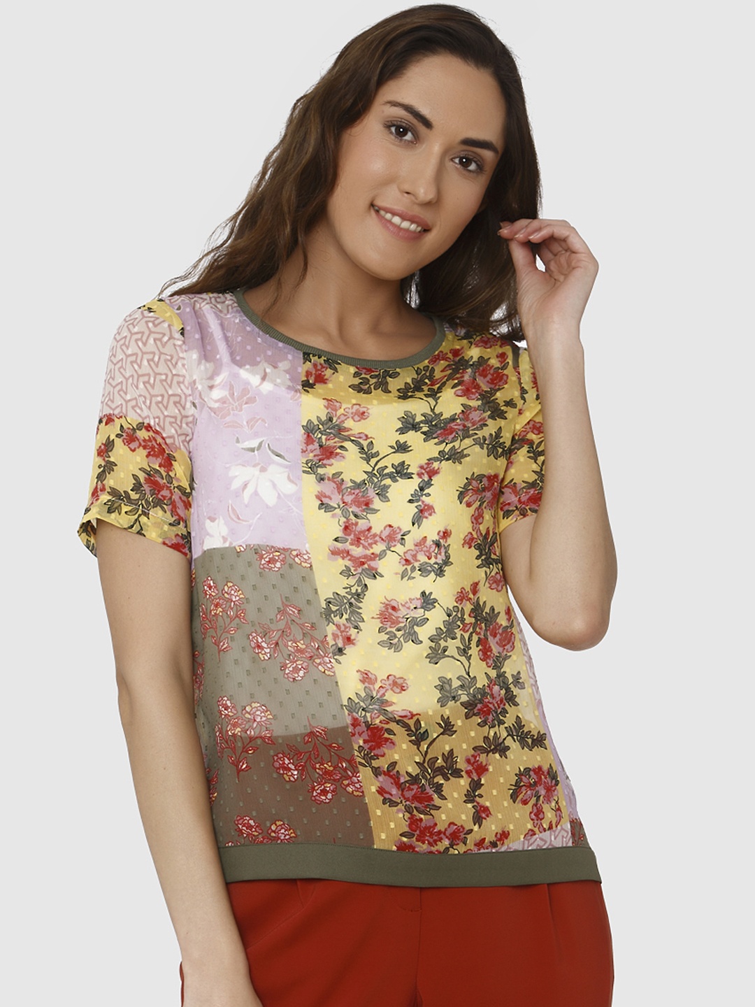 

Vero Moda Women Multicoloured Printed Top, Multi
