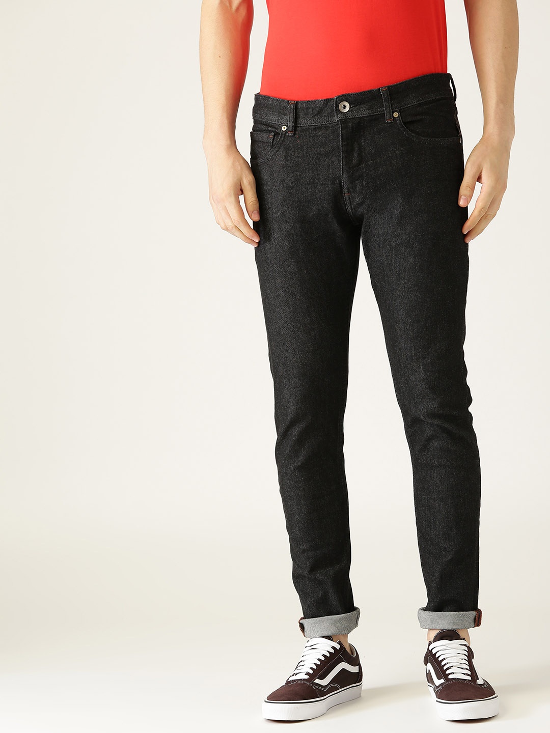 

ESPRIT Men Black Slim Fit Mid-Rise Clean Look Stretchable Jeans