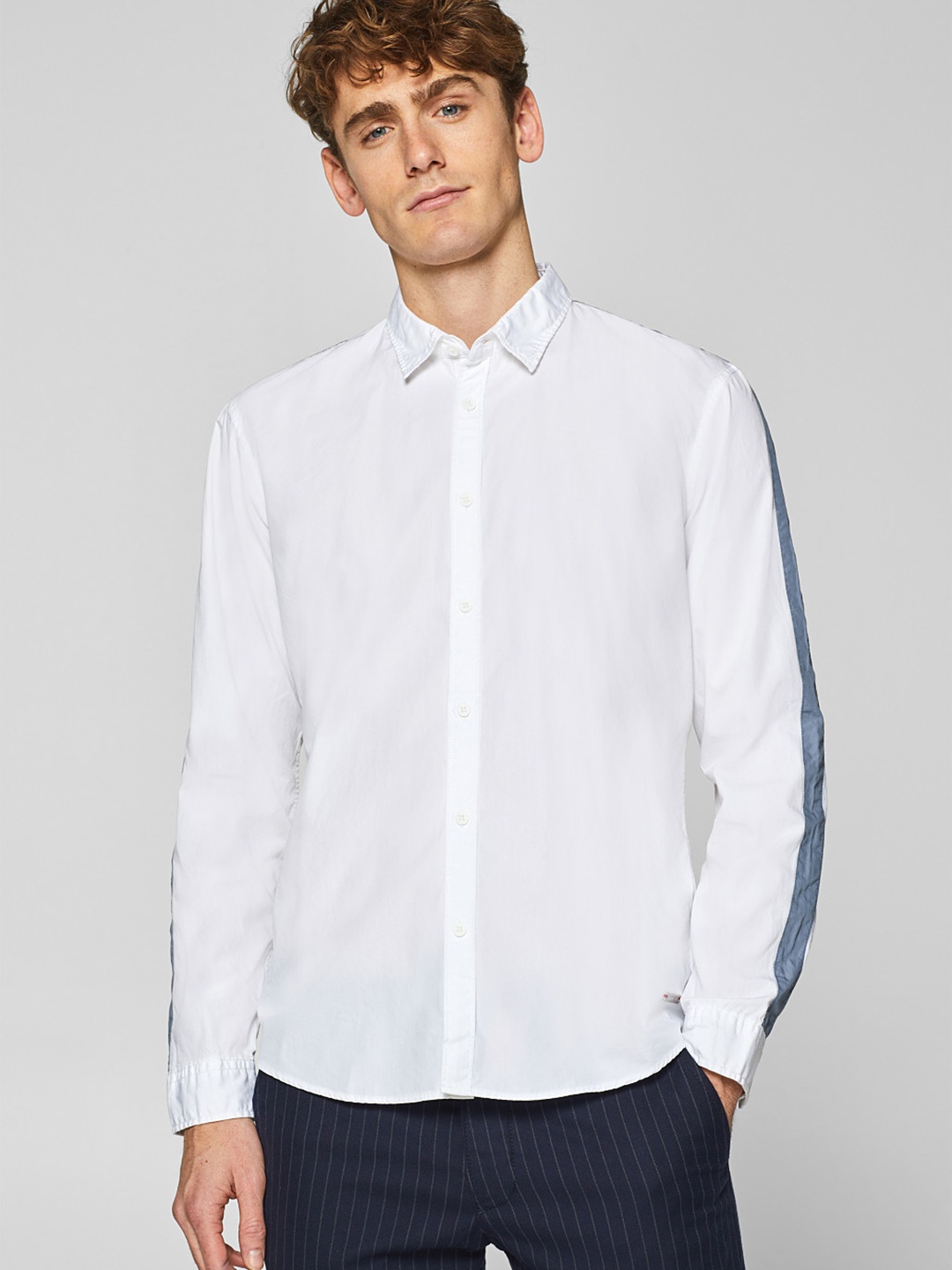 

ESPRIT Men White Regular Fit Solid Casual Shirt