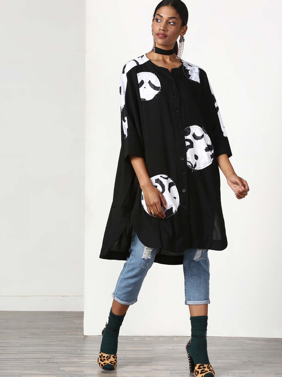 

Miss Bennett Women Black Printed Top