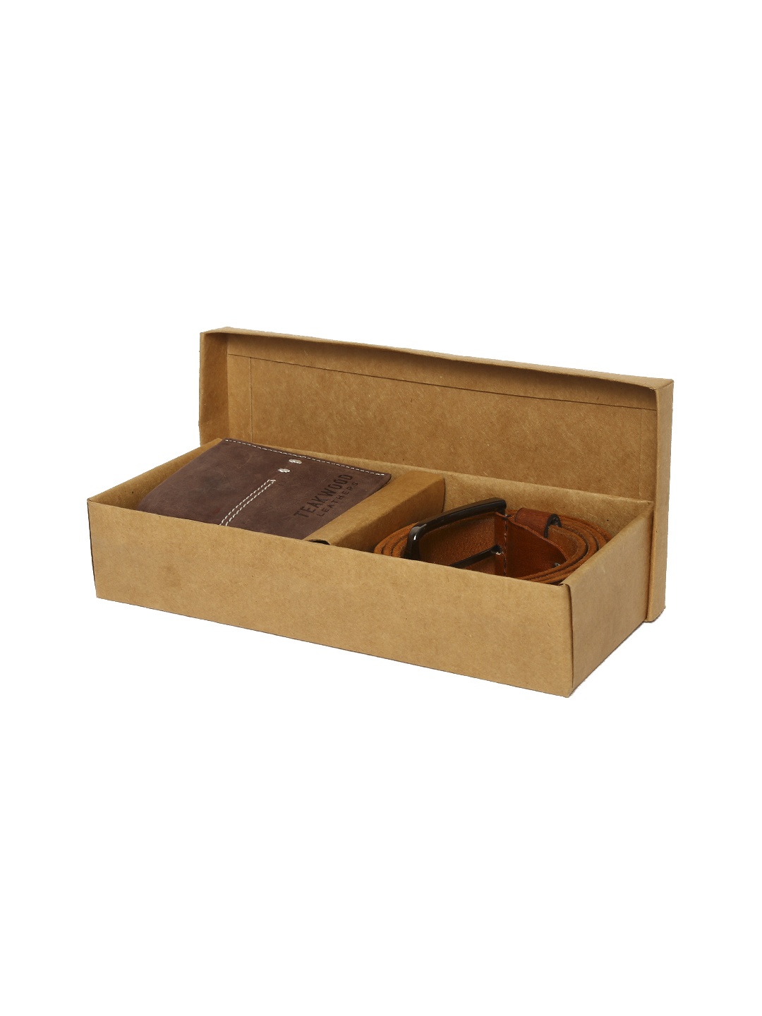 

Teakwood Leathers Men Brown Leather Accessory Gift Set