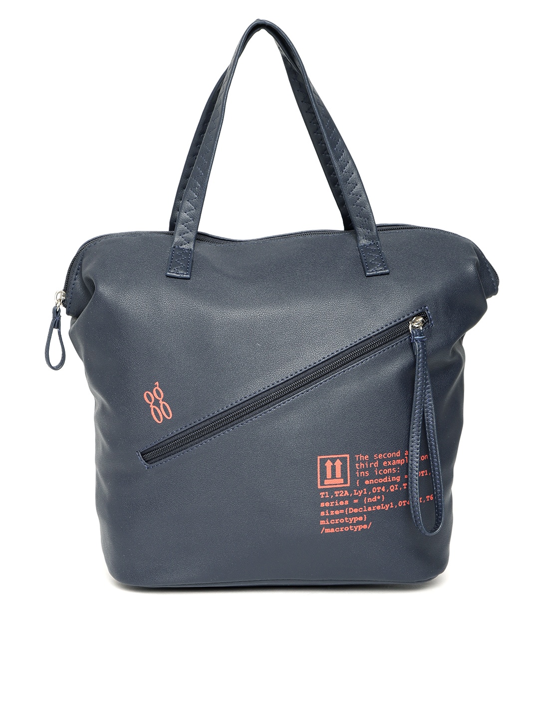 

Baggit Women Navy Blue Solid Handheld Bag Cum Backpack