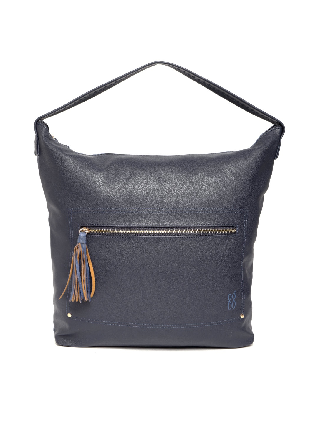 

Baggit Navy Blue Croc Textured Hobo Bag