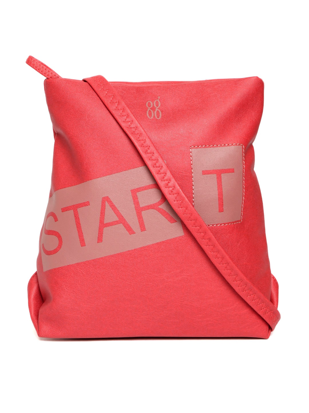 

Baggit Red Printed Sling Bag Cum Backpack