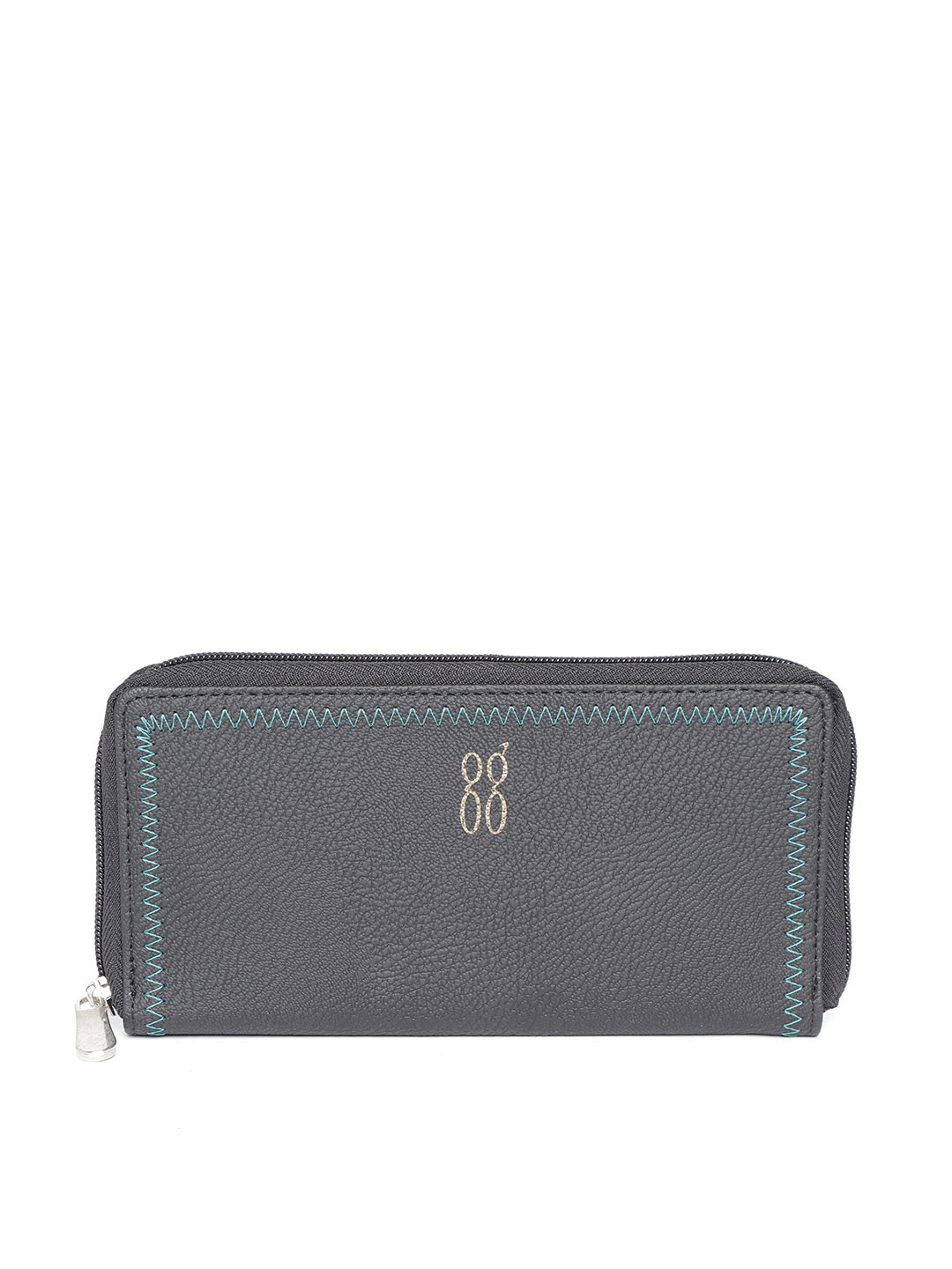 

Baggit Women Black Solid Zip Around Wallet