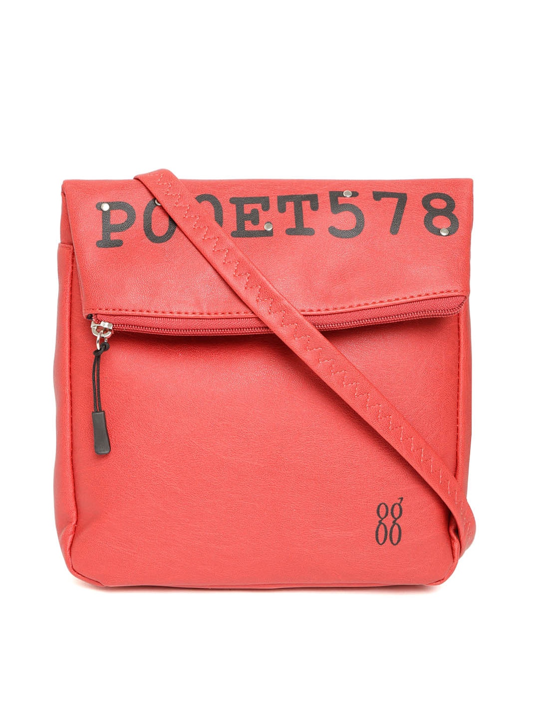 

Baggit Red Printed Detail Sling Bag cum Backpack