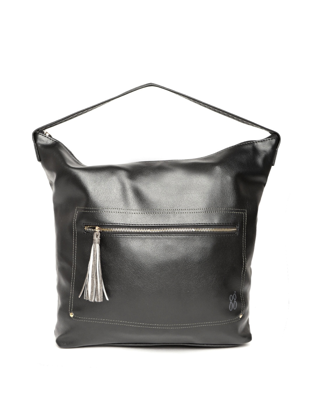 

Baggit Black & Taupe Solid Shoulder Bag