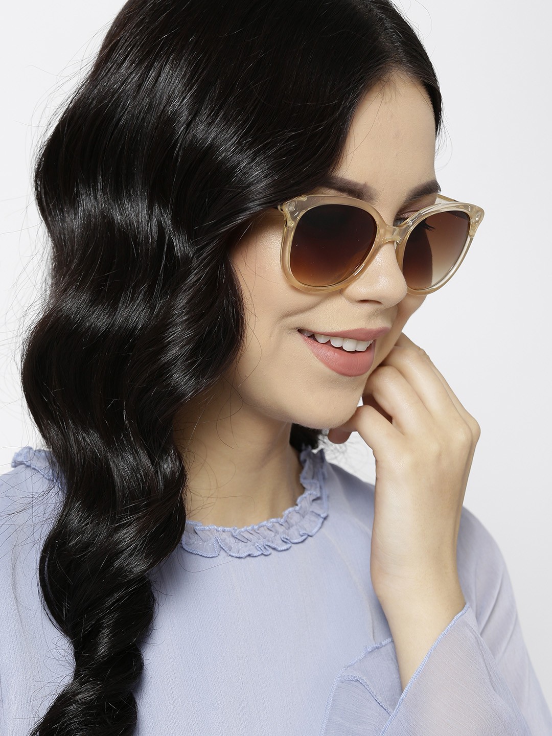 

DressBerry Women Oval Sunglasses MFB-PN-AEP042KU-2, Brown