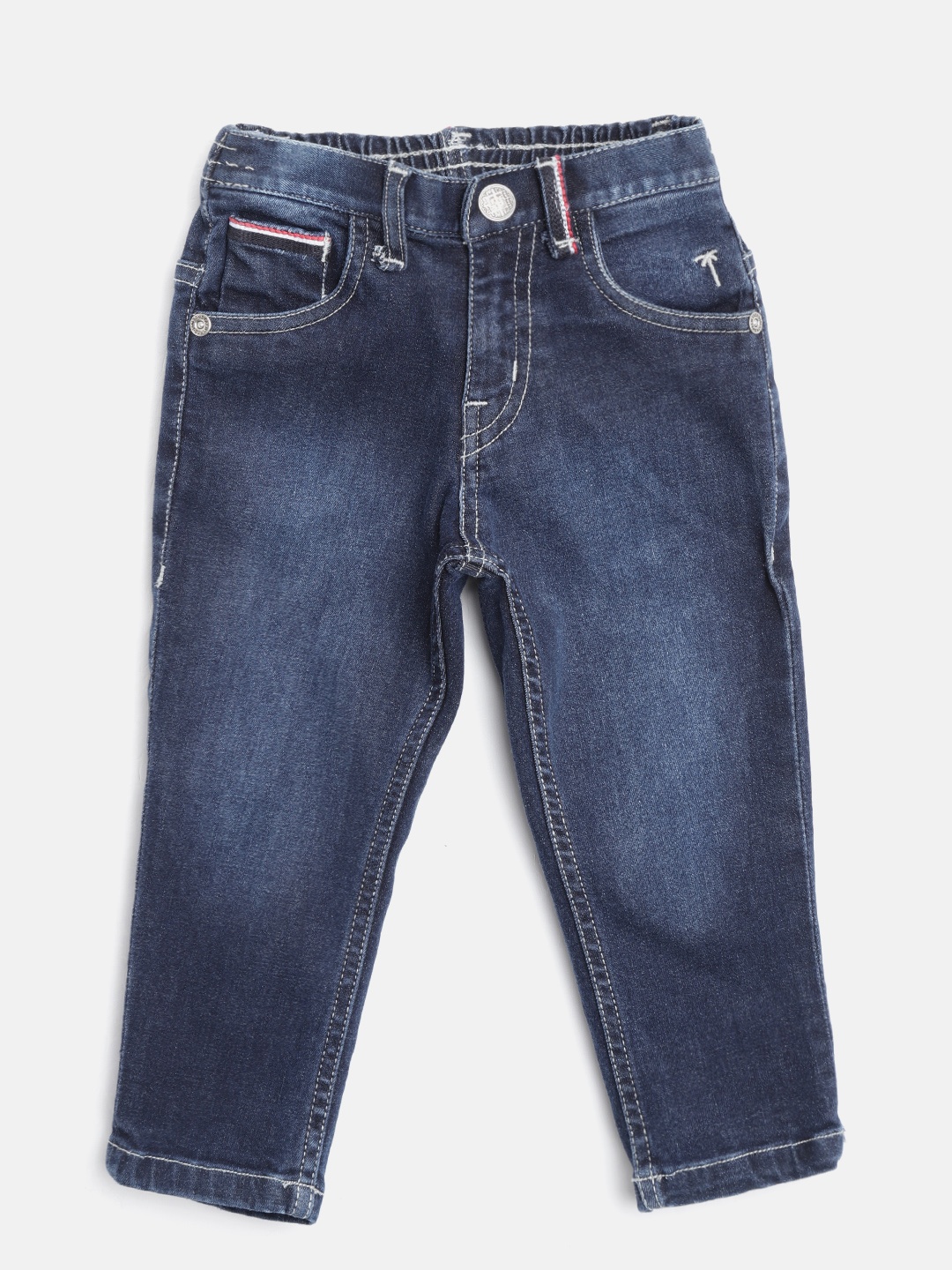 

Palm Tree Boys Navy Blue Regular Fit Mid-Rise Clean Look Stretchable Jeans