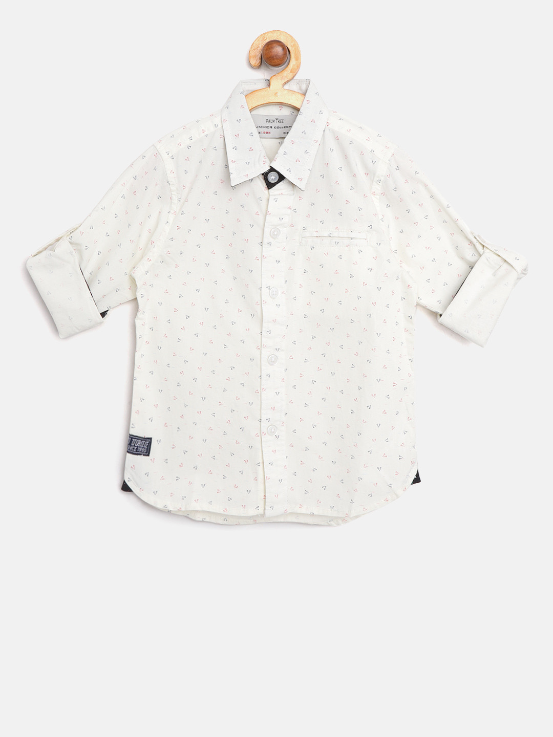 

Palm Tree Boys Off-White Regular Fit Printed Casual Shirt