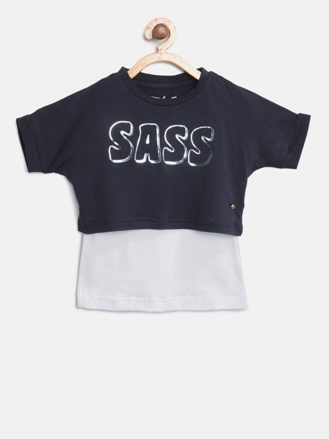 

Palm Tree Girls Navy Blue Printed Top