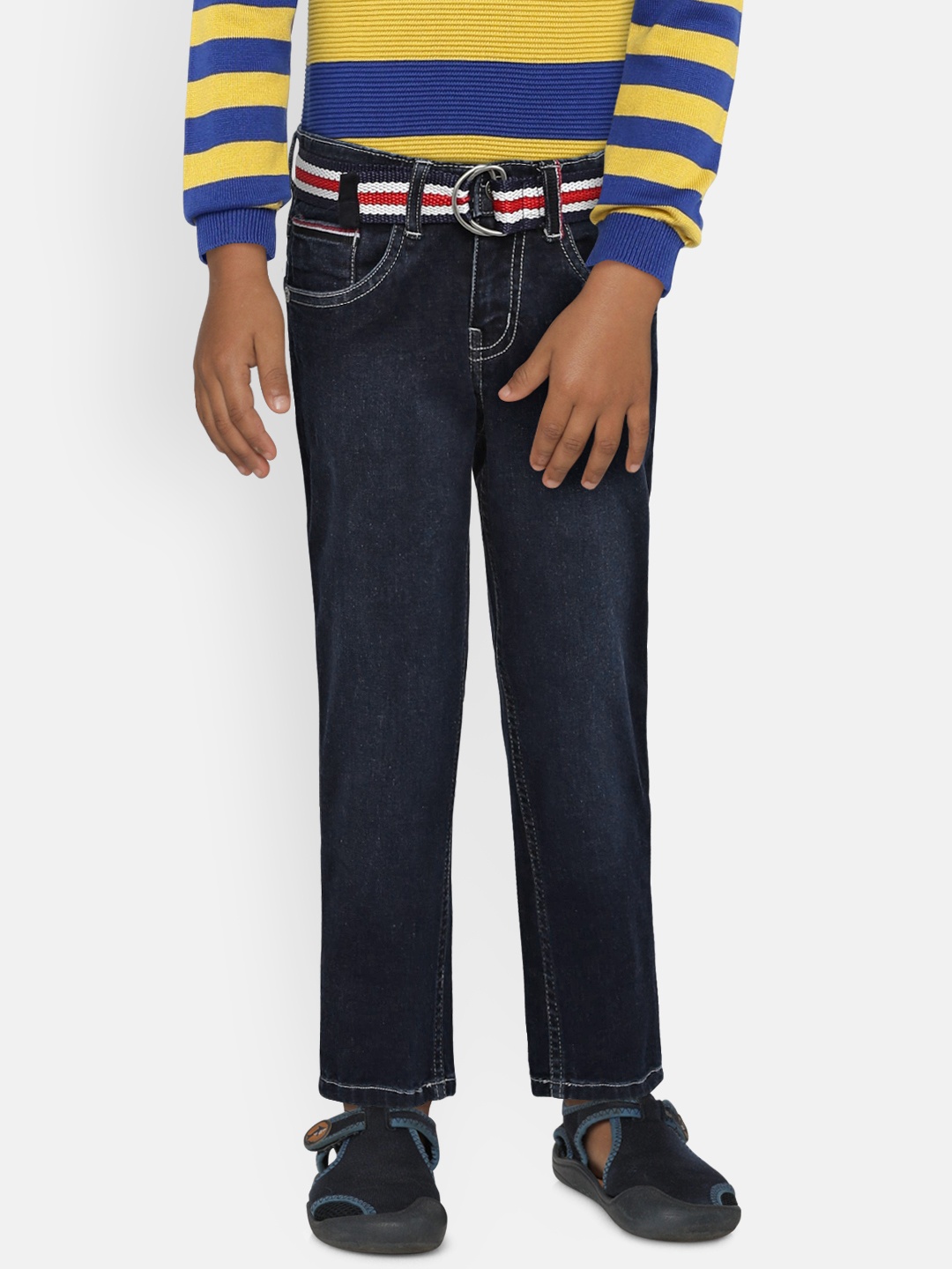

Palm Tree Boys Blue Slim Fit Mid-Rise Clean Look Jeans