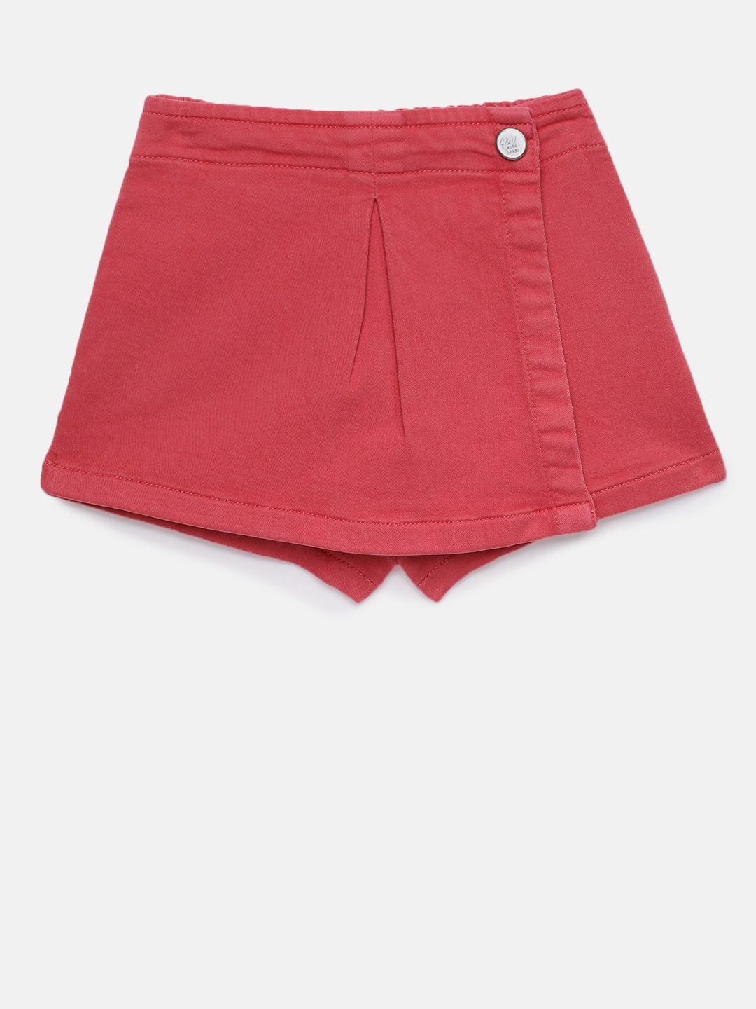 

Gini and Jony Girls Red Solid Skorts
