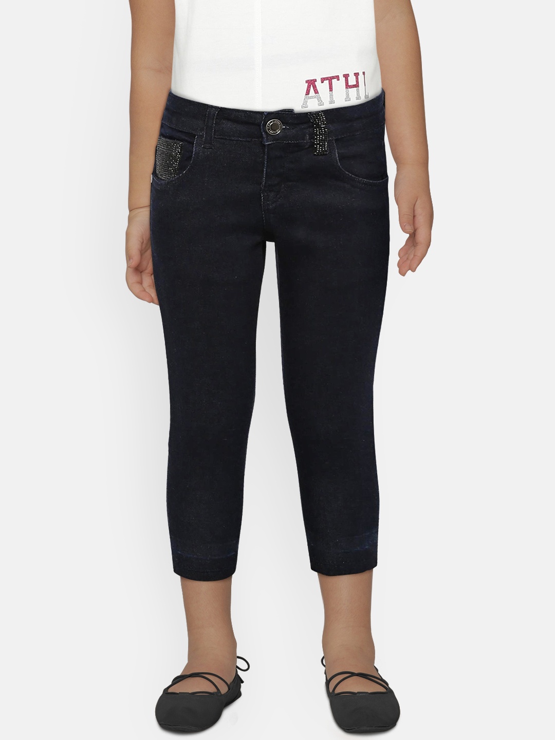 

Gini and Jony Girls Blue Skinny Fit Mid-Rise Clean Look Stretchable Jeans