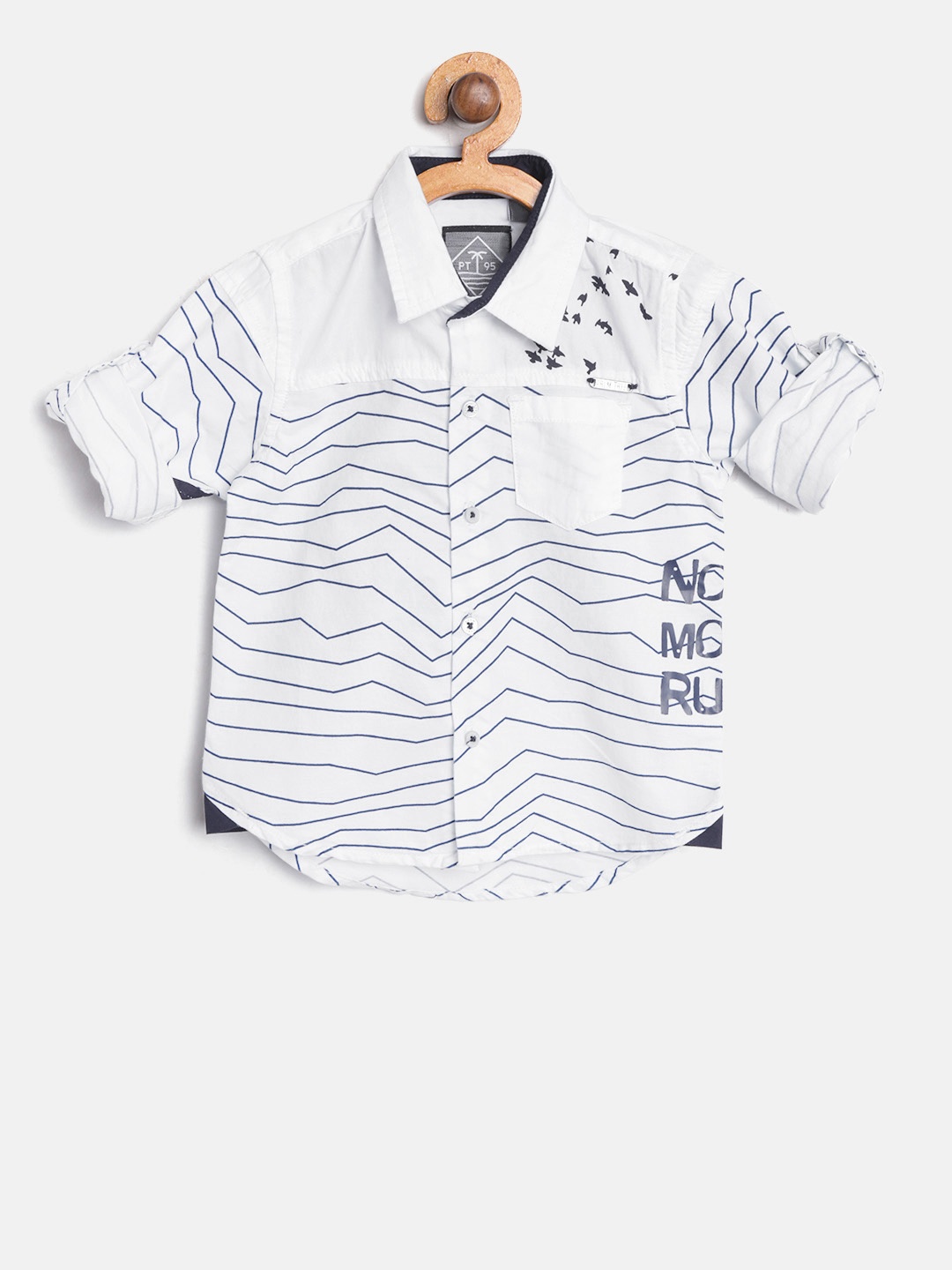 

Palm Tree Boys White Regular Fit Printed Casual Shirt