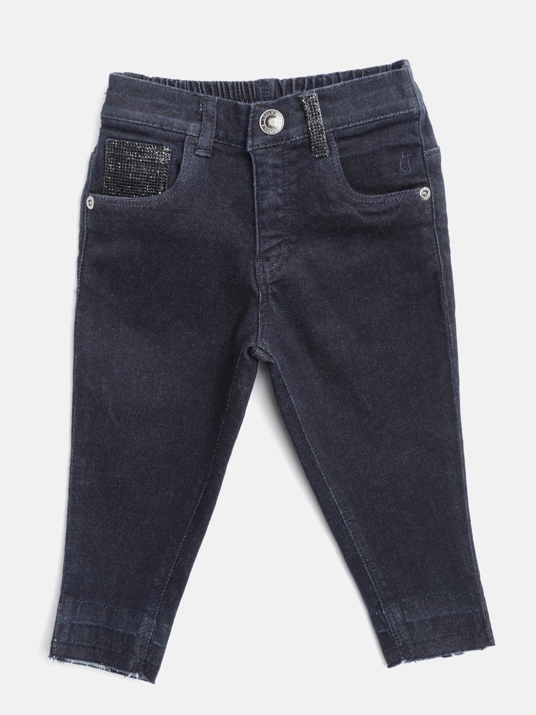 

Gini and Jony Girls Navy Blue Regular Fit Mid-Rise Clean Look Stretchable Jeans