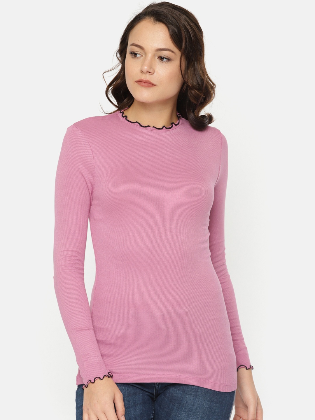 

Fame Forever by Lifestyle Women Mauve Solid Top
