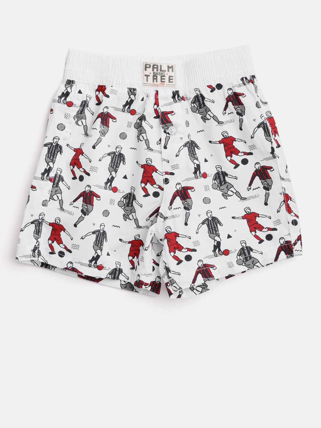 

Palm Tree Boys White Printed Regular Fit Regular Shorts