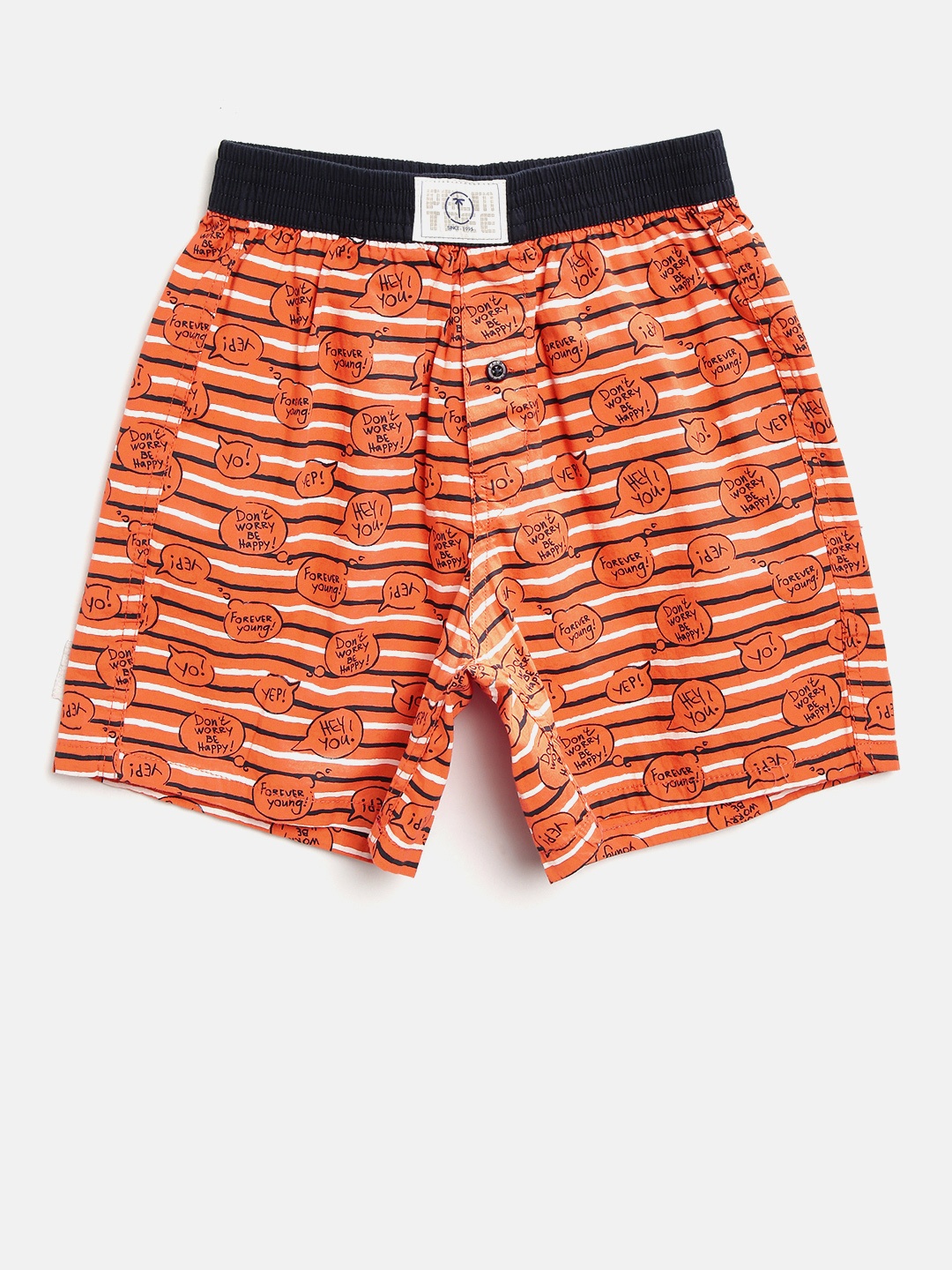 

Palm Tree Boys Orange Printed Pure Cotton Boxers 131246520360 C364