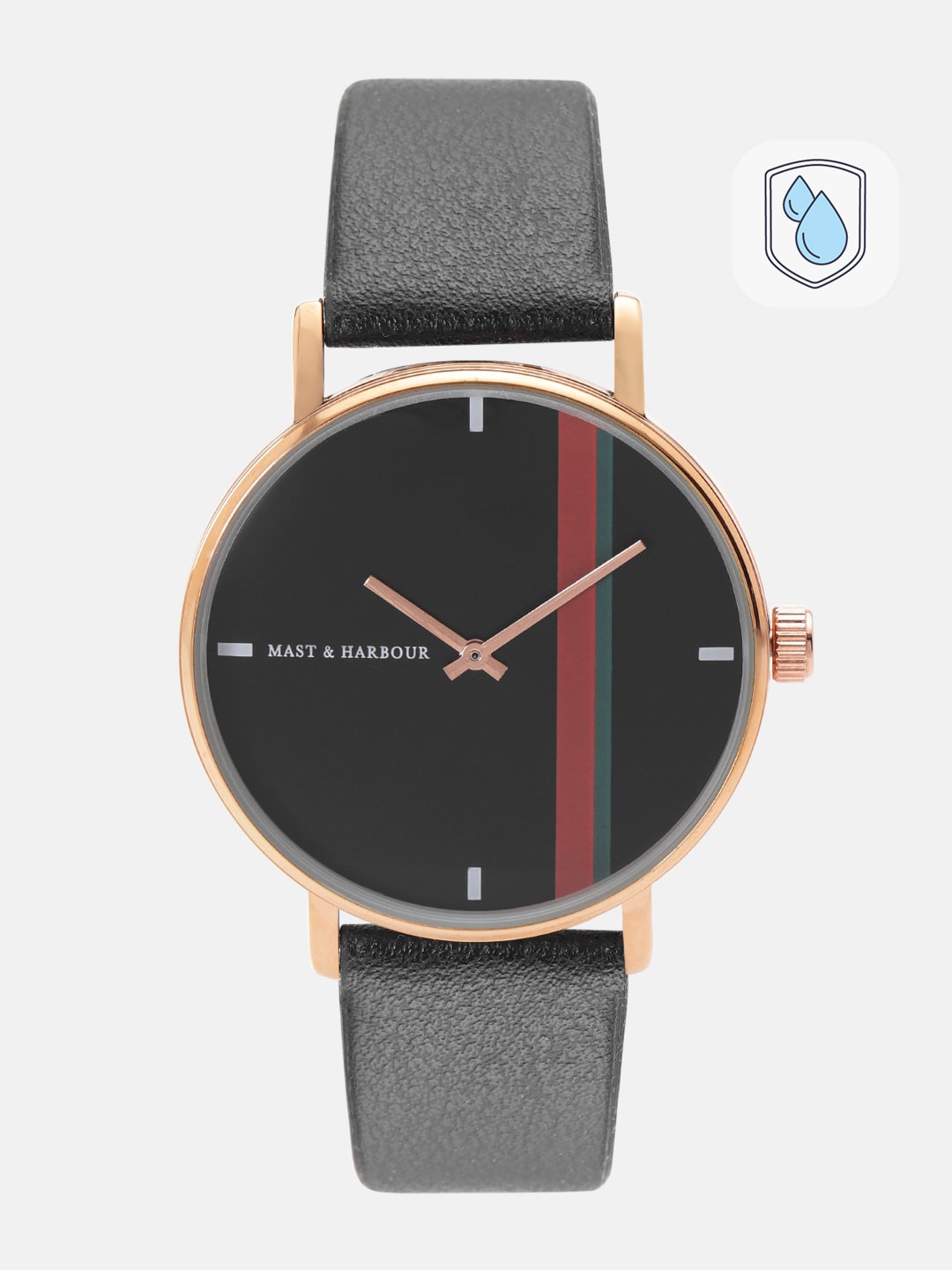 

Mast & Harbour Unisex Black Analogue Watch MFB-PN-LW5489M