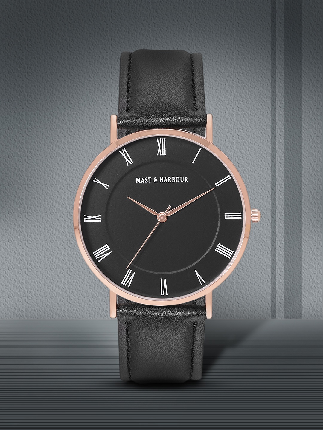 

Mast & Harbour Men Black Analogue Watch MFB-PN-WTH-8059G