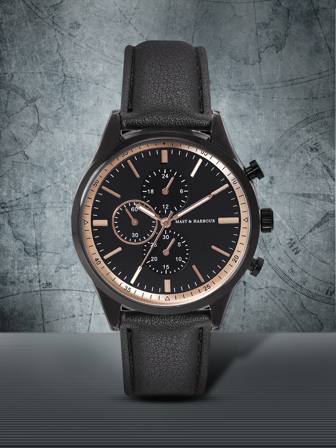 

Mast & Harbour Men Black Analogue Watch MFB-PN-SNT-G25