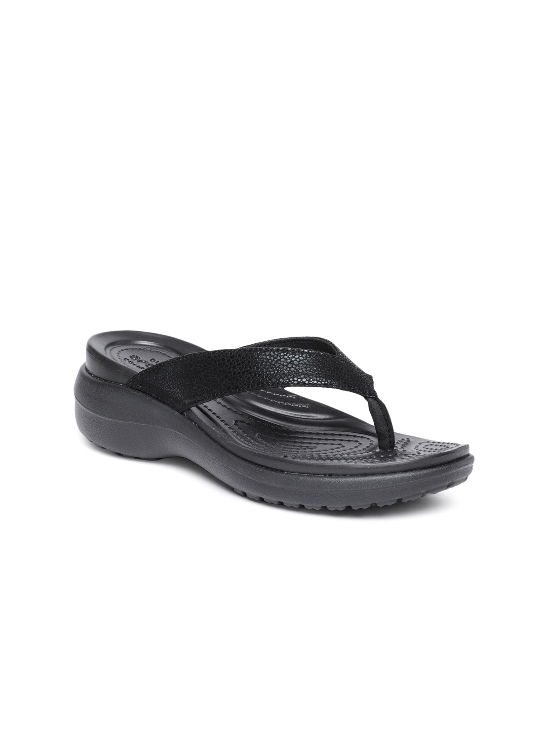 

Crocs Women Black Solid Comfort Heels