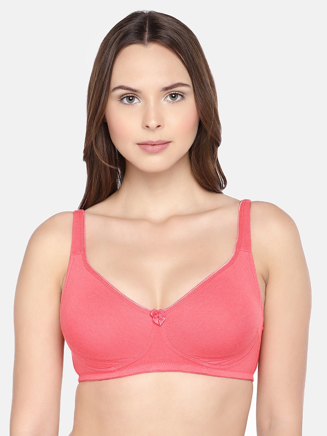 

Inner Sense Organic Cotton Antimicrobial Seamless Side Support Bra (Bright Pink) ISB057