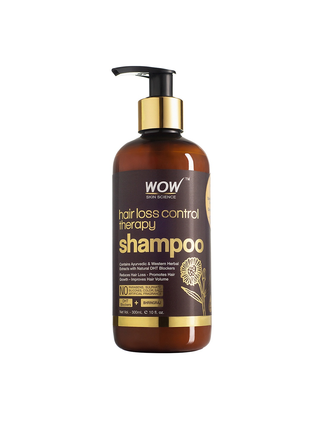 

WOW Skin Science Unisex Hair Loss Control Therapy Shampoo 300 ml, Brown