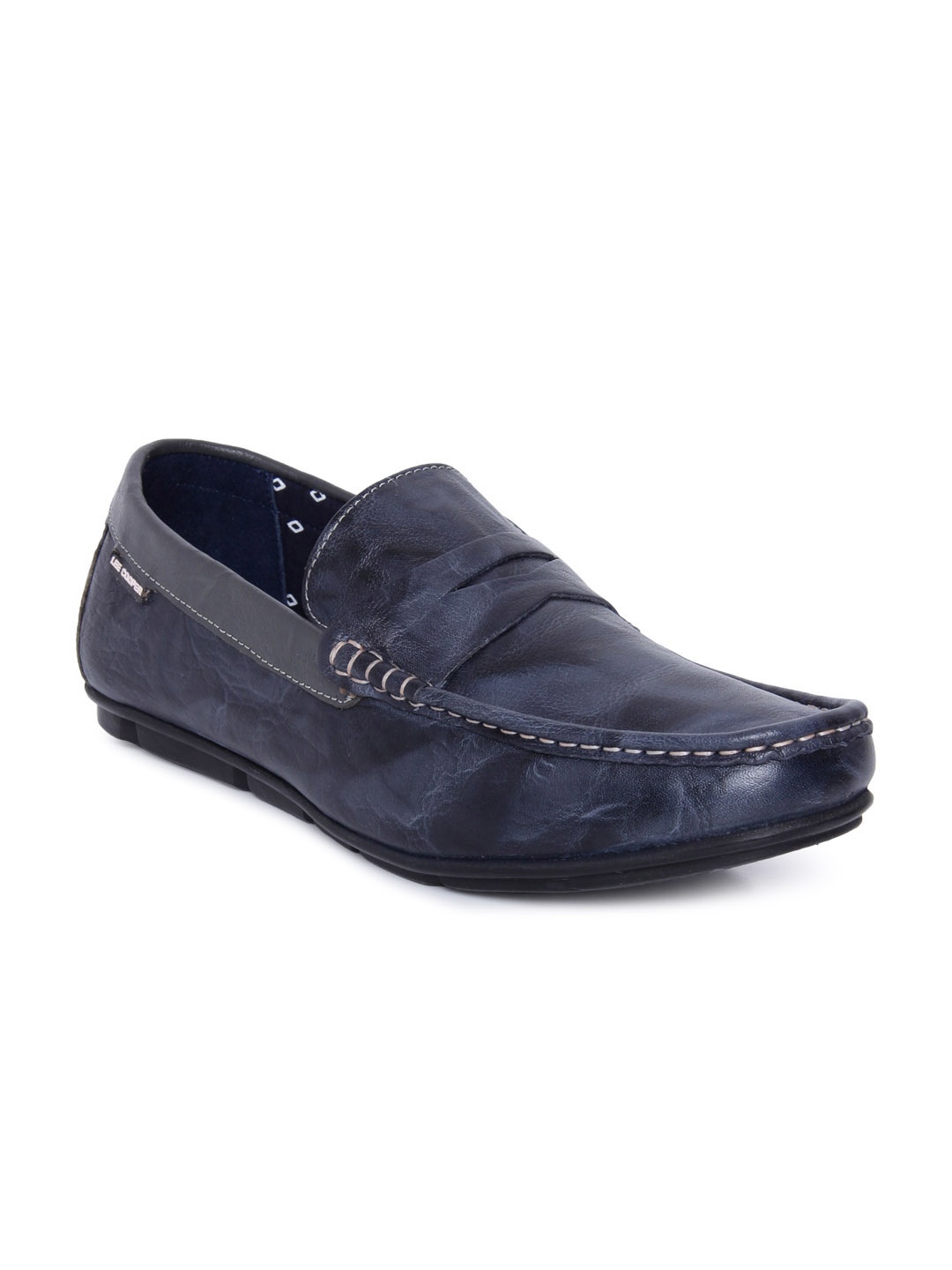 

Lee Cooper Men Navy Blue Leather Loafers