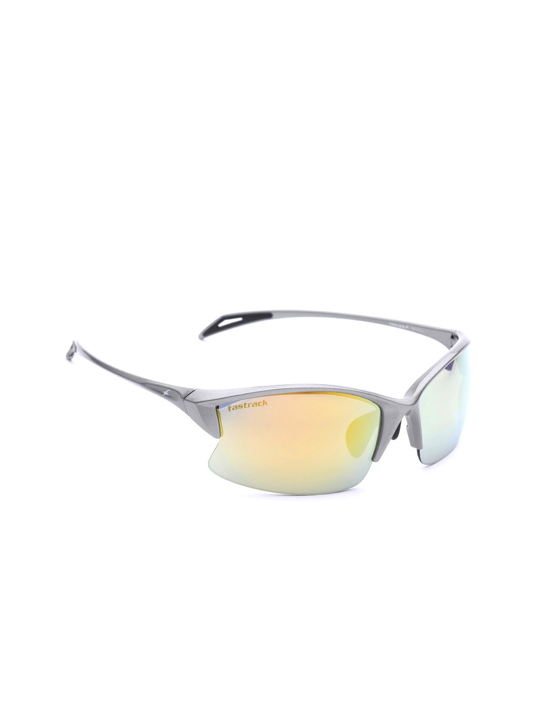 

Fastrack Men Mirrored Half Rim Sports Sunglasses P417YL1, Yellow
