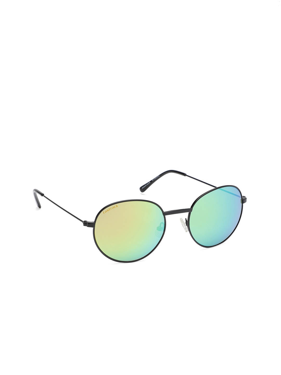 

Fastrack Men Round Mirrored Sunglasses NBM158GR2, Green