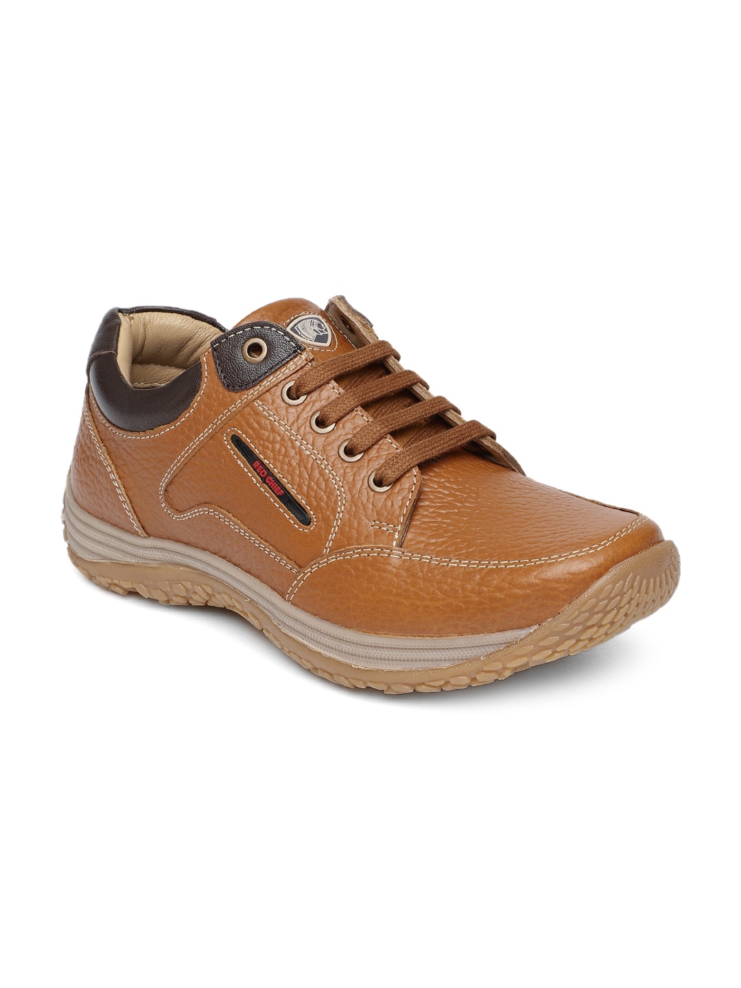 

Red Chief Men Tan Leather Sneakers