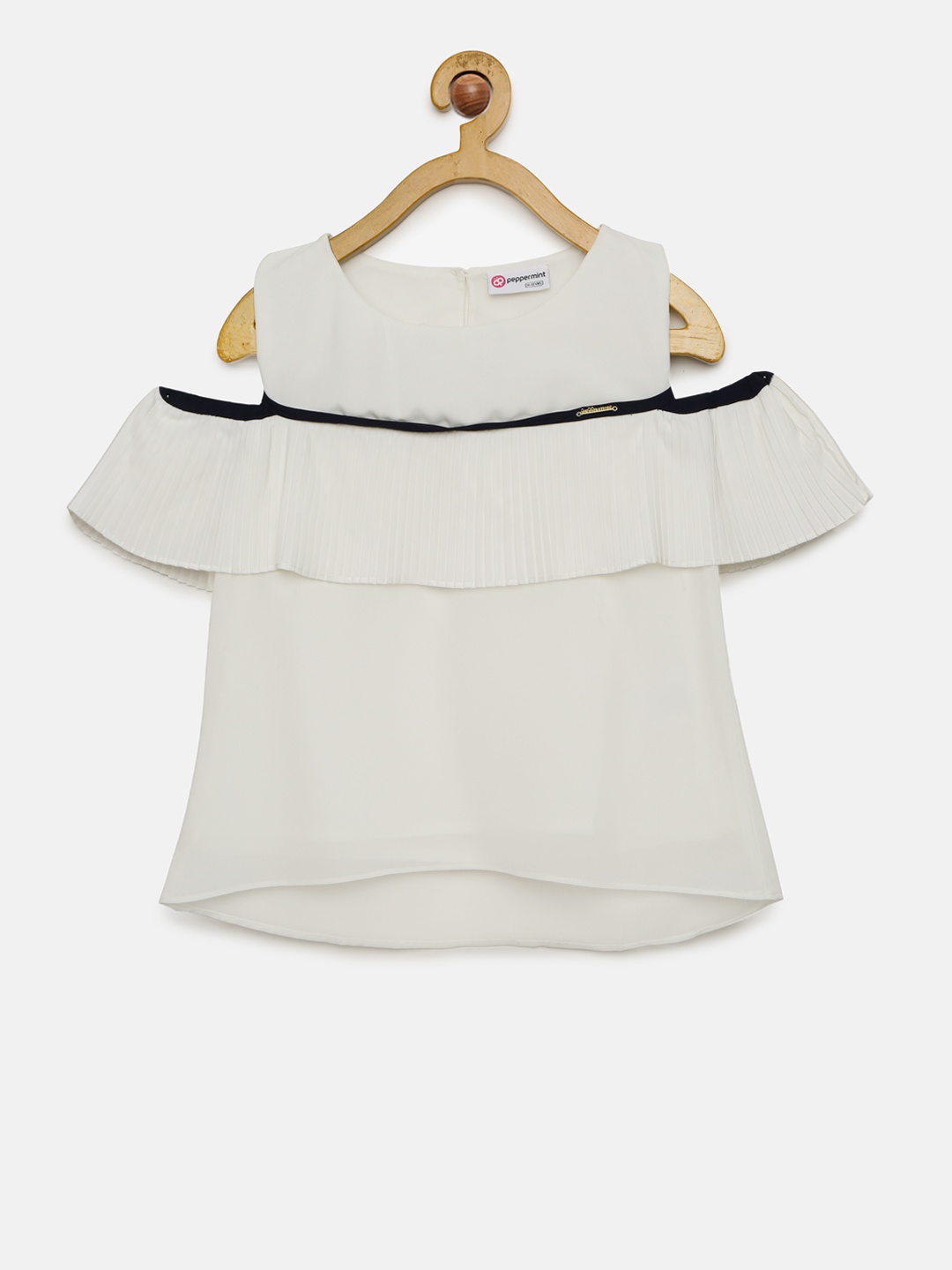 

Peppermint Girls Off-White Solid Top